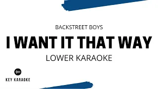 I Want It That Way (Lower Key) Karaoke/Instrumental Backstreet Boys