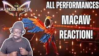 What's Your Top 5? | The Masked Singer - Macaw - All Performances and Reveal | REACTION!!