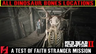 Red Dead Redemption 2 All 30 DINOSAUR BONES Locations - A Test of Faith Stranger Mission