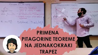 PRIMENA PITAGORINE TEOREME NA TRAPEZ (JEDNAKOKRAKI TRAPEZ)