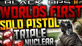 BO2: WORLDS FIRST "PISTOL" TRIPLE NUCLEAR (SOLO)! (BO2 Solo Pistol Triple Nuclear)