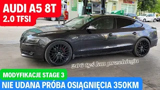 Audi A5 2.0 TFSI cdnc quattro - nieudana próba osiągnięcia 350KM w silniku o przebiegu 206 tys km