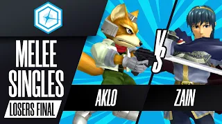 Aklo (Link/Fox) vs Zain (Marth) - Melee Singles Losers Final - Shine 2023