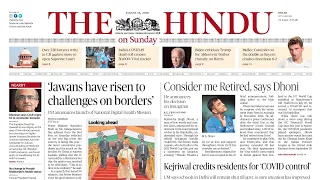 16 August 2020 | The Hindu Newspaper Analysis | Current affairs 2020 #UPSC #IAS #Todays The Hindu