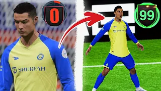 كل هدف يسجلو رونالد يتطور +1 من 0 لل 99  اصعب تحدي 🔥 !! fifa 23