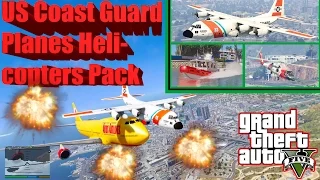 GTA V: US Coast Guard Vehicles (Plane Helicopter) Pack Best Extreme Crash Compilation 2