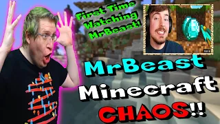 MrBeast Minecraft Chaos! Reacting to "Minecraft, But Every Minute There's Random Chaos"...