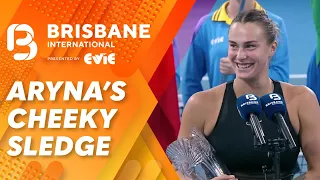 Sabalenka steals the show with hilarious runners-up speech - Brisbane International | WWOS