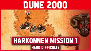 Dune 2000 - Intro + Harkonnen Mission 1 (Right Map) - Hard Difficulty - 1080p