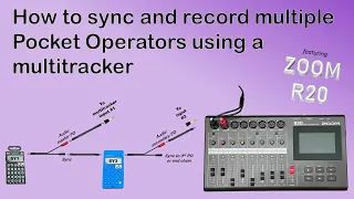 How to sync and record Pocket Operators using a multitracker recorder // PO-128s and Zoom R20