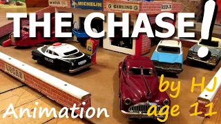 The CHASE! Stop-motion Police car chase (Animation).