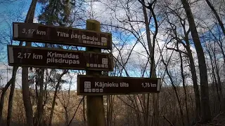 Krimulda-Kājnieku tilts-Sigulda-Krimulda