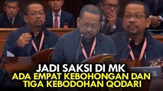 JADI SAKSI DI MK, ADA EMPAT KEBOHONGAN DAN TIGA KEBODOHAN QODARI