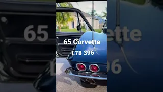 Corvette L78. 396. Start up