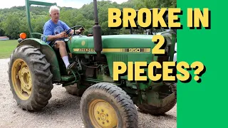 642 RSW Breaking a JD950 Tractor In Half for Clutch Replacement