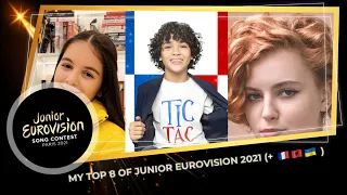 MY TOP 8 OF JUNIOR EUROVISION 2021 (+🇫🇷🇦🇱🇺🇦) | The Eurovision Fan