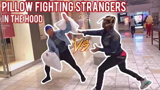 Pillow Fighting Strangers In Public 👊🏾🤕 Atlanta Hood Edition Pt. 4