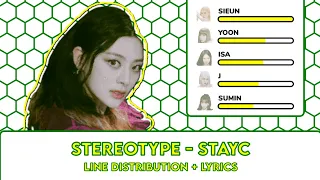 Line Distribution + Lyrics | STAYC ― 'Stereotype (색안경)'