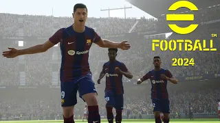 eFootball 2024 FC Barcelona vs Bayern München Full Match PS5 4K 60 FPS Gameplay