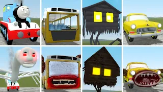 Old and New Updater Thomas Train vs Bus Eater vs House Head vs Car Eater in Garry's Mod