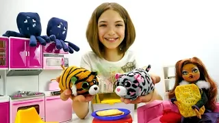 Видео для девочек - куклы Монстер Хай и хомяки