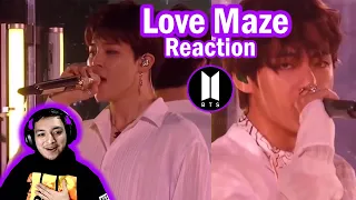 FIRST TIME LISTENING TO BTS LOVE MAZE (SONG + LIVE REACTION)