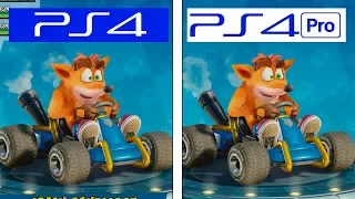 Crash Team Racing Nitro Fueled | PS4 vs PS4 Pro | 4K Graphics & FPS Comparison