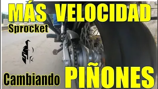 Más Velocidad modificando el kit de arrastre. Probando la relación 13-37. XRE300