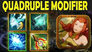 4 Modifier Attack in a row [RAINBOW SHOOT] Ability Draft Dota 2