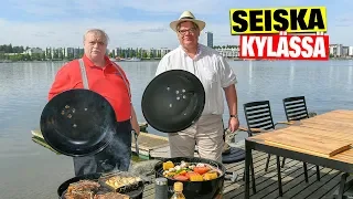 Timo Soini Veijo Votkinin grillauskoulussa: Mökillä grillaan possua!