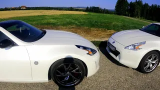 DRAG RACE → Nissan 370Z auto vs manual and 0-100 GPS