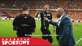 #Jagiellonia - #Lech 2:2. Emocje trenera Probierza na ławce i pod szatnią