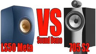 SOUND BATTLE KEF LS50 Meta VS B&W Bowers&Wilkins 705 S2 Sound Comparison. Worth for the money TWICE?