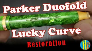 Restoration Parker DUOFOLD Lucky Curve - How to Repair Button Filler Fountain Pen