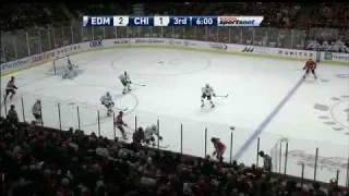 Nikolai Khabibulin awesome save Against Blackhawks - NHL Rogers Sportsnet Feed