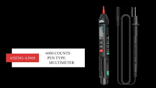 ANENG A3008 Digital Multimeter Auto Intelligent Sensor Pen Tester 6000 Counts NonContact Voltage