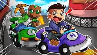 TROLARDY y LA CARRERA DE KARTS en MINECRAFT 🚘🤣 MINECRAFT pero ALEATORIO