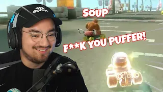 Making Soup RAGE For 28 Minutes of Mario Kart!