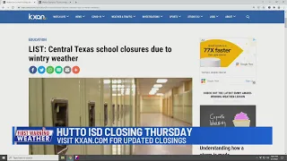 LIST: Central Texas school closures due to wintry weather