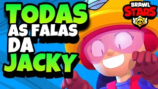 TODAS AS FALAS DA JACK EM PT/BR NOVA BRAWLER! Brawl Stars Tradução Jacky | Brawl Stars - Heack