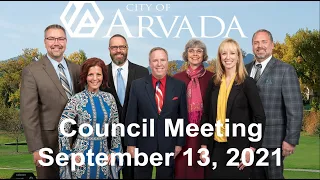 Arvada City Council  Meeting - September 13, 2021