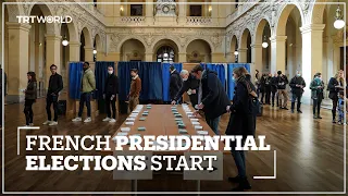 Voting is under way in the first round of presidential election in France