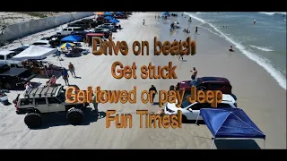 Driver Fail! Stuck Van. Daytona Beach visitors. Driver Beware Part 1 !!! Watch the tides!