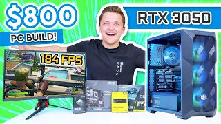 Best $800 Gaming PC Build 2022! [Full RTX 3050 Build Guide w/ Gaming Benchmarks!]