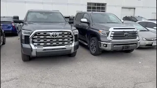 2021 Tundra vs. 2022 Tundra side by side look