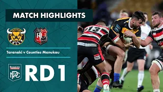 RD 1 HIGHLIGHTS: Taranaki v Counties Manukau (Bunnings NPC)