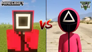 MINECRAFT SQUID GAME GUARD VS GTA 5 SQUID GAME GUARD - WHO IS BEST? - Sublimator