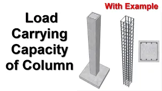 Load Capacity of Reinforced Concrete Column || Example solved