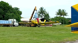 Proceso de carga de Sulfato en Air  Tractor AT-502B || Aviación Agrícola Guatemalteca