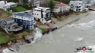 Long beach GONE Washed Away Properties Being Torn Apart 4K Drone Footage Huge Storms Must Watch